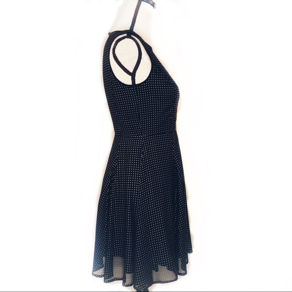 Express Black Cocktail Dress with Mesh Detail - Picture 3 of 6